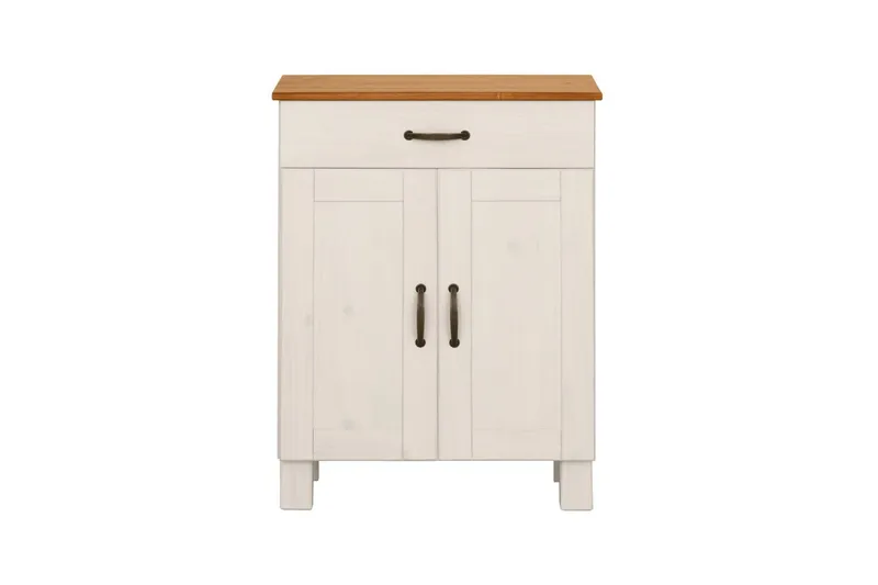 Baderomsskap Alby 60x30x80 cm, Hvit/Honning - 60x30x80 cm, Hvit/Honning - Oppbevaring - Oppbevaring til baderom - Veggskap & høyskap