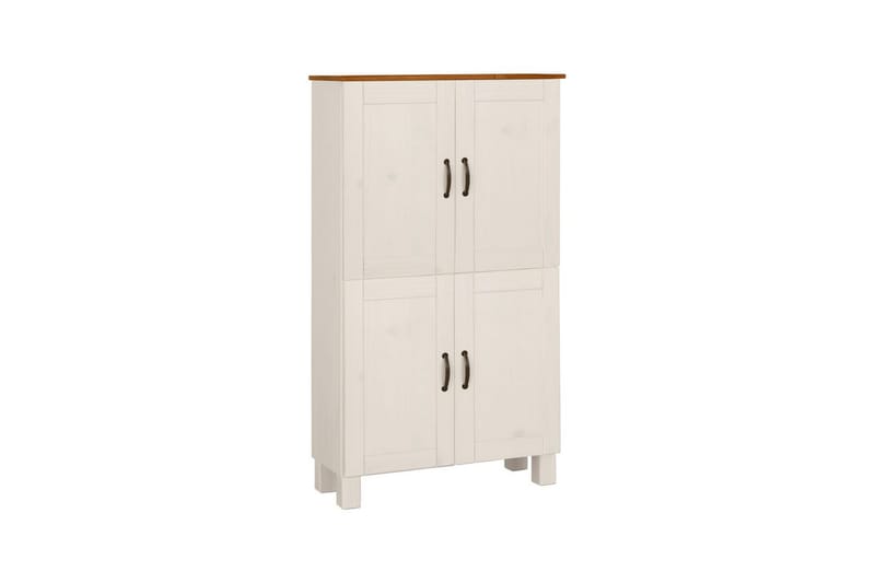Baderomsskap Alby 75x30x130 cm, Hvit/Honning - 75x30x130 cm, Hvit/Honning - Oppbevaring - Oppbevaring til baderom - Veggskap & høyskap