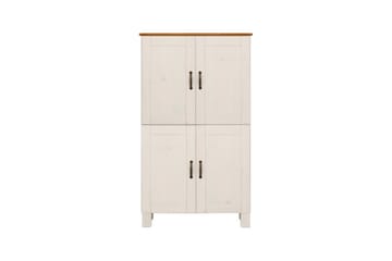 Baderomsskap Alby 75x30x130 cm, Hvit/Honning - 75x30x130 cm, Hvit/Honning - Oppbevaring - Oppbevaring til baderom - Veggskap & høyskap