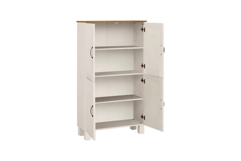 Baderomsskap Alby 75x30x130 cm, Hvit/Honning - 75x30x130 cm, Hvit/Honning - Oppbevaring - Oppbevaring til baderom - Veggskap & høyskap