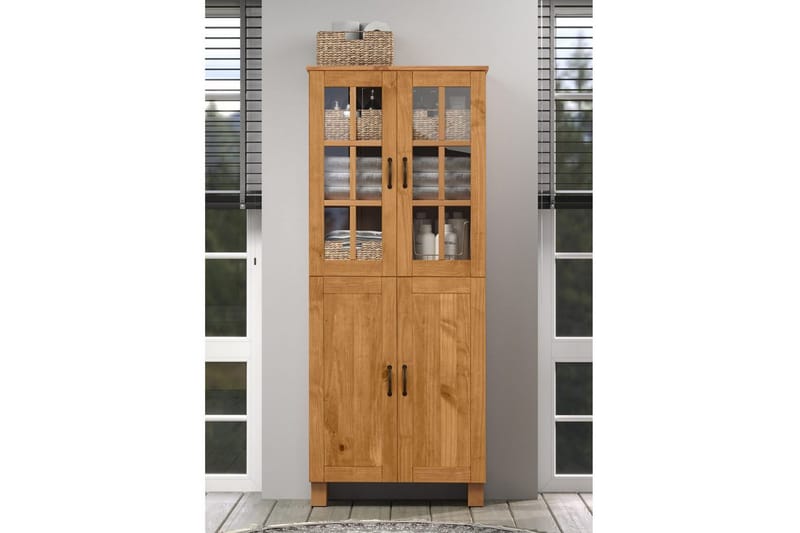 Baderomsskap Alby 75x30x170 cm, Beiset/funksjonsbeskrivelse - 75x30x170 cm, Beiset/funksjonsbeskrivelse - Oppbevaring - Oppbevaring til baderom - Veggskap & høyskap