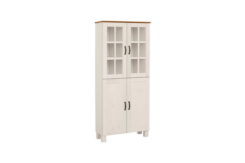 Baderomsskap Alby 75x30x170 cm, Hvit/Honning - 75x30x170 cm, Hvit/Honning - Oppbevaring - Oppbevaring til baderom - Veggskap & høyskap
