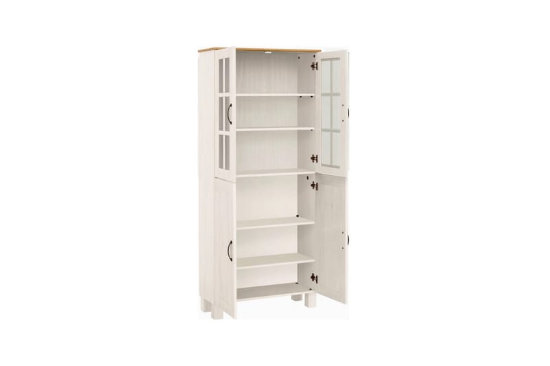 Baderomsskap Alby 75x30x170 cm, Hvit/Honning - 75x30x170 cm, Hvit/Honning - Oppbevaring - Oppbevaring til baderom - Veggskap & høyskap