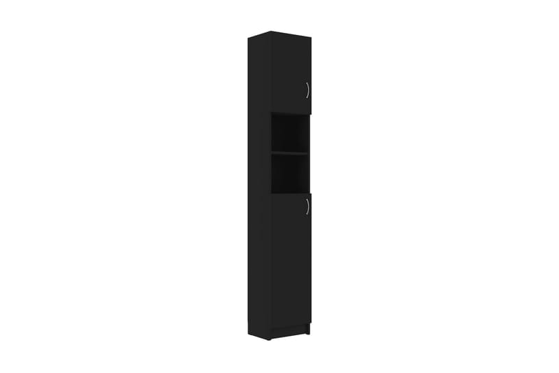 Baderomsskap svart 32x25,5x190 cm sponplate - Veggskap & høyskap - Baderomsskap