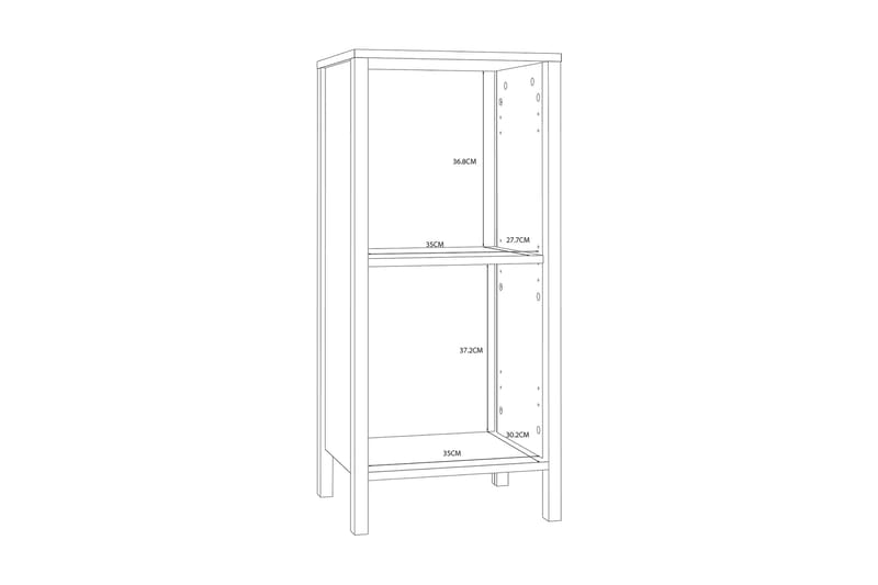 Elsassona Baderomsskap 40x35 cm - Hvit - Oppbevaring - Oppbevaring til baderom - Baderomsskap