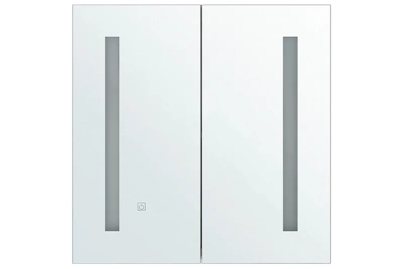 Baderomsskap med speil Chabunco Hvit, Sølv - Hvit, Sølv - Oppbevaring - Oppbevaring til baderom - Speilskap