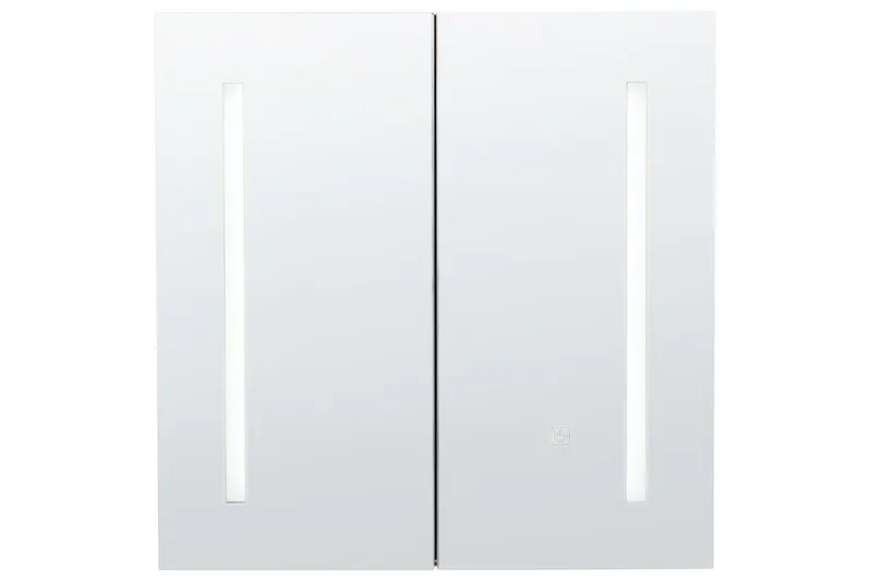 Baderomsskap med speil Chabunco Sort, Sølv - Sort, Sølv - Oppbevaring - Oppbevaring til baderom - Speilskap