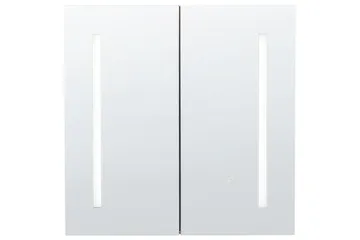 Baderomsskap med speil Chabunco Sort, Sølv - Sort, Sølv - Oppbevaring - Oppbevaring til baderom - Speilskap