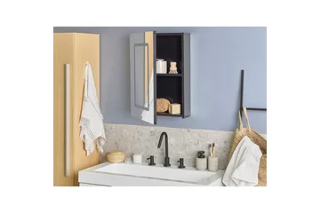 Baderomsskap med speil Condor - Oppbevaring - Oppbevaring til baderom - Speilskap