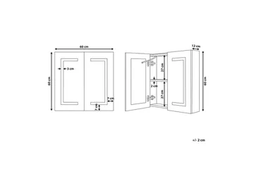 Baderomsskap med speil Mazarredo - Oppbevaring - Oppbevaring til baderom - Speilskap