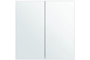 Baderomsskap med speil Navarra Hvit, Sølv, 60x14x60 cm - Hvit, Sølv, 60x14x60 cm - Oppbevaring - Oppbevaring til baderom - Speilskap