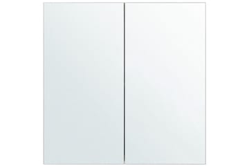 Baderomsskap med speil Navarra Hvit, Sølv, 60x14x60 cm - Hvit, Sølv, 60x14x60 cm - Oppbevaring - Oppbevaring til baderom - Speilskap