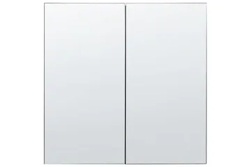 Baderomsskap med speil Navarra Sort, Sølv, 60x14x60 cm - Sort, Sølv, 60x14x60 cm - Oppbevaring - Oppbevaring til baderom - Speilskap