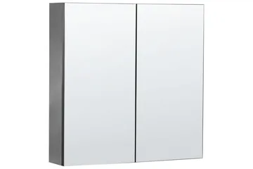 Baderomsskap med speil Navarra Sort, Sølv, 60x14x60 cm - Sort, Sølv, 60x14x60 cm - Oppbevaring - Oppbevaring til baderom - Speilskap