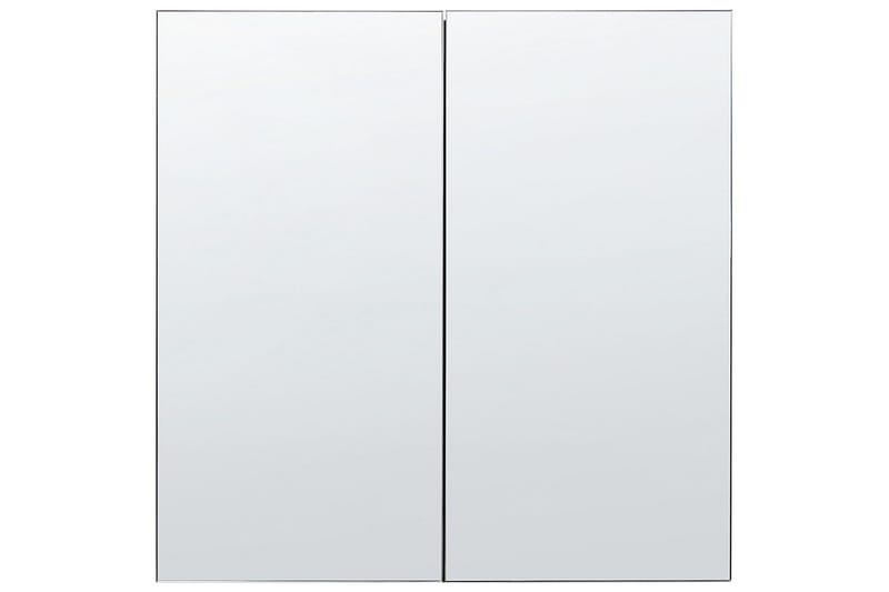 Baderomsskap med speil Navarra Sort, Sølv, 60x14x60 cm - Sort, Sølv, 60x14x60 cm - Oppbevaring - Oppbevaring til baderom - Speilskap