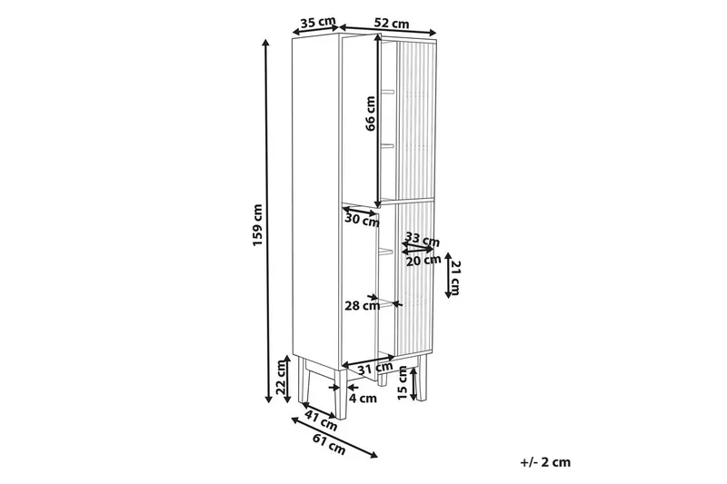 Baderomsskap Nubes - Oppbevaring - Oppbevaring til baderom - Veggskap & høyskap