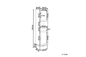 Baderomsskap Rosell 40x36x165 cm - 40x36x165 cm - Oppbevaring - Oppbevaring til baderom - Veggskap & høyskap