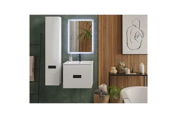 Baderomsskap Tudela Hvit - Hvit - Oppbevaring - Oppbevaring til baderom - Veggskap & høyskap