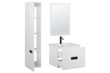 Baderomsskap Tudela Hvit - Hvit - Oppbevaring - Oppbevaring til baderom - Veggskap & høyskap