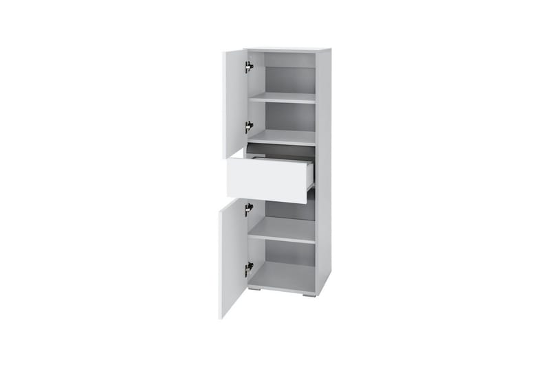Baderomsskap Wisla 38x35x130 cm, Hvit - 38x35x130 cm, Hvit - Oppbevaring - Oppbevaring til baderom - Veggskap & høyskap