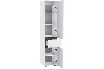 Baderomsskap Wisla 38x35x180 cm, Hvit - 38x35x180 cm, Hvit - Oppbevaring - Oppbevaring til baderom - Veggskap & høyskap