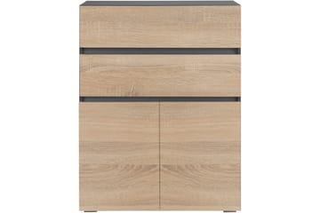 Baderomsskap Wisla 76x35x98 cm, Antrasitt/Eik - 76x35x98 cm, Antrasitt/Eik - Oppbevaring - Oppbevaring til baderom - Veggskap & høyskap