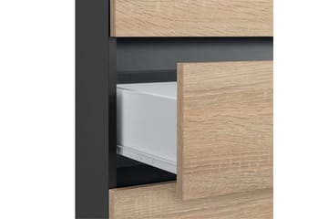 Baderomsskap Wisla 76x35x98 cm, Antrasitt/Eik - 76x35x98 cm, Antrasitt/Eik - Oppbevaring - Oppbevaring til baderom - Veggskap & høyskap