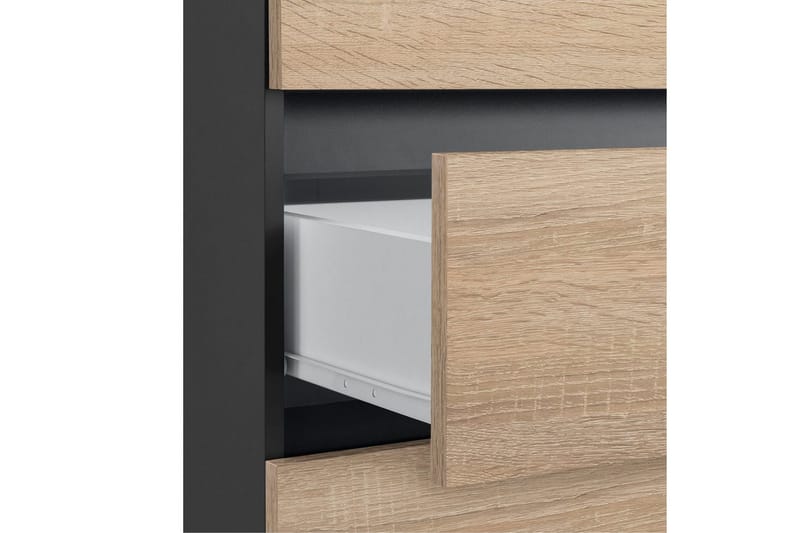 Baderomsskap Wisla 76x35x98 cm, Antrasitt/Eik - 76x35x98 cm, Antrasitt/Eik - Oppbevaring - Oppbevaring til baderom - Veggskap & høyskap