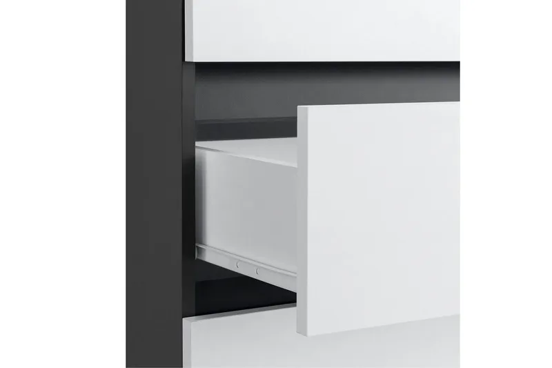 Baderomsskap Wisla 76x35x98 cm, Antrasitt/Hvit - 76x35x98 cm, Antrasitt/Hvit - Oppbevaring - Oppbevaring til baderom - Veggskap & høyskap