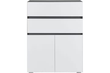 Baderomsskap Wisla 76x35x98 cm, Antrasitt/Hvit - 76x35x98 cm, Antrasitt/Hvit - Oppbevaring - Oppbevaring til baderom - Veggskap & høyskap
