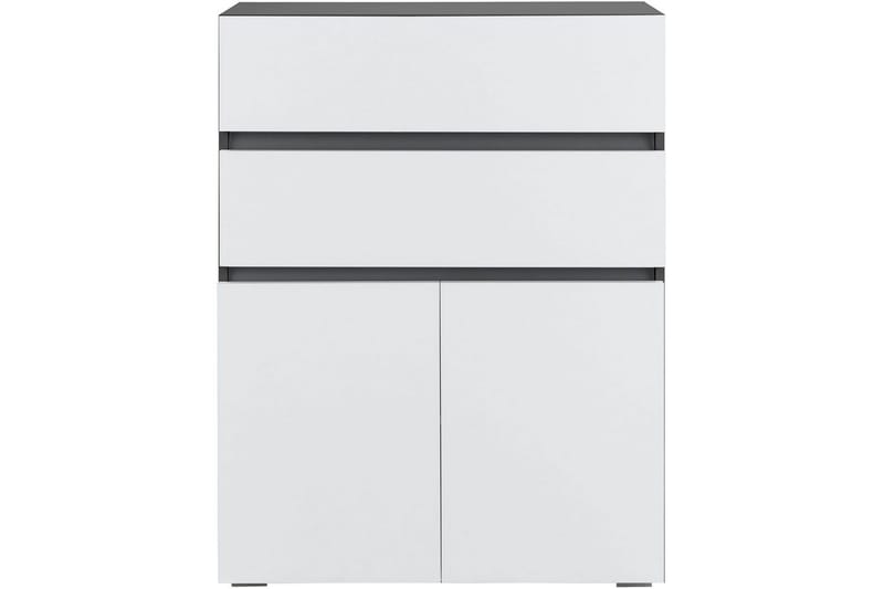Baderomsskap Wisla 76x35x98 cm, Antrasitt/Hvit - 76x35x98 cm, Antrasitt/Hvit - Oppbevaring - Oppbevaring til baderom - Veggskap & høyskap
