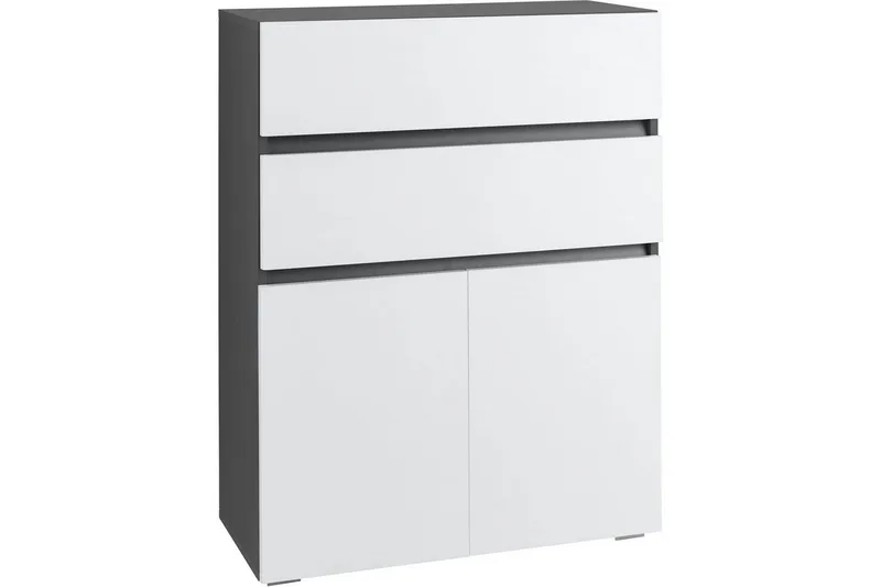 Baderomsskap Wisla 76x35x98 cm, Antrasitt/Hvit, 76x35x98 cm, Antrasitt/Hvit