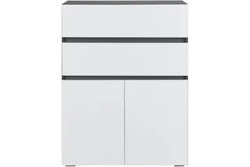 Baderomsskap Wisla 76x35x98 cm, Antrasitt/Hvit - 76x35x98 cm, Antrasitt/Hvit - Oppbevaring - Oppbevaring til baderom - Veggskap & høyskap