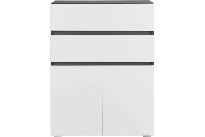 Baderomsskap Wisla 76x35x98 cm, Antrasitt/Hvit - 76x35x98 cm, Antrasitt/Hvit - Oppbevaring - Oppbevaring til baderom - Veggskap & høyskap