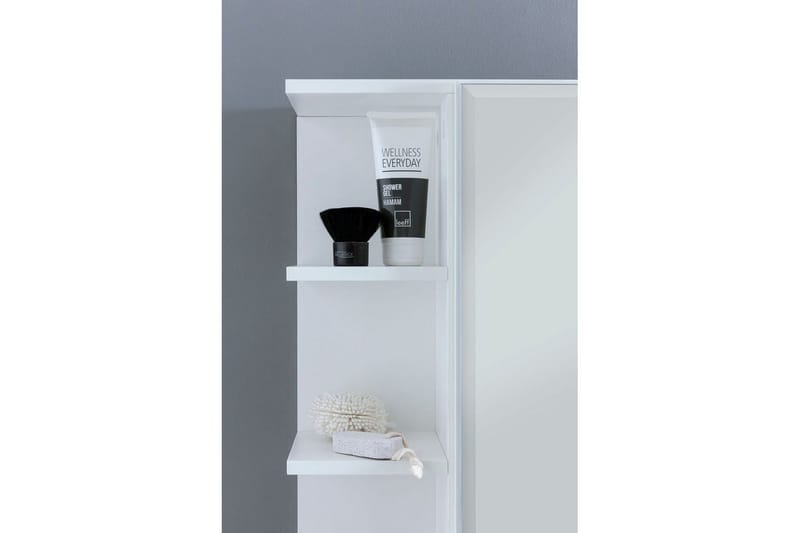 Baderomsskap Wohnling Moderne med speildør laget av hvite sponplater - Oppbevaring - Oppbevaring til baderom - Speilskap