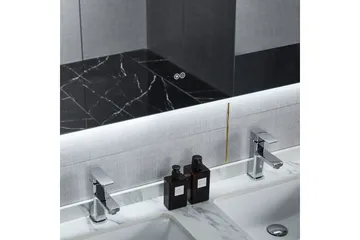 Baderomsspeil 100x80 cm med LED-belysning og anti-dugg - Interiør - Baderomsinnredning - Baderomsspeil