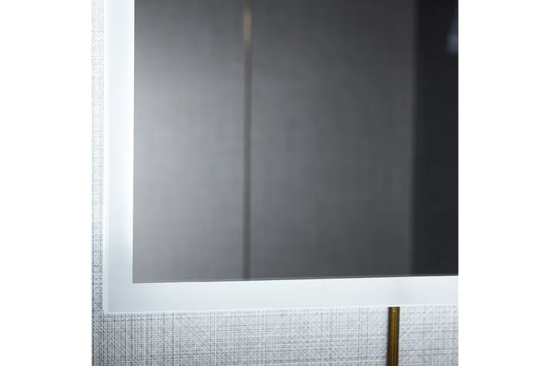 Baderomsspeil 100x80 cm med LED-belysning og anti-dugg - Interiør - Baderomsinnredning - Baderomsspeil