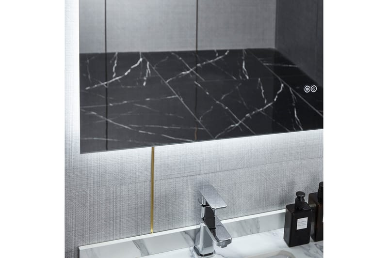 Baderomsspeil 120x100 cm med LED-belysning og anti-dugg - Interiør - Baderomsinnredning - Baderomsspeil