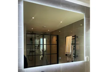 Baderomsspeil 120x100 cm med LED-belysning og anti-dugg - Interiør - Baderomsinnredning - Baderomsspeil