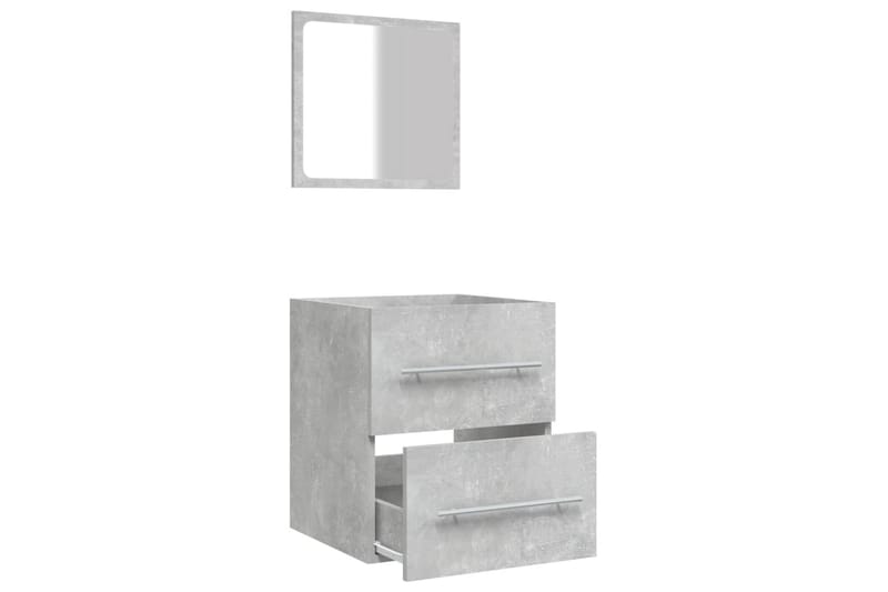 beBasic Baderomsskap med speil betonggrå 41x38,5x48 cm - GrÃ¥ - Veggskap & høyskap - Baderomsskap