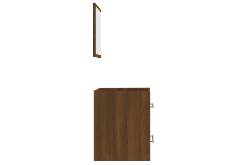 beBasic Baderomsskap med speil brun eik 41x38,5x48 cm - Brun - Veggskap & høyskap - Baderomsskap