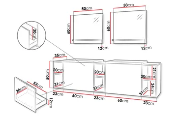 Bubup Møbelsett til Bad - Oppbevaring - Oppbevaring til baderom - Komplette møbelpakker