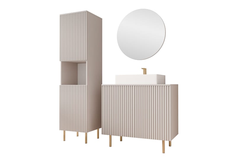 Casa Komplett Møbelpakke - Beige - Oppbevaring - Oppbevaring til baderom - Komplette møbelpakker