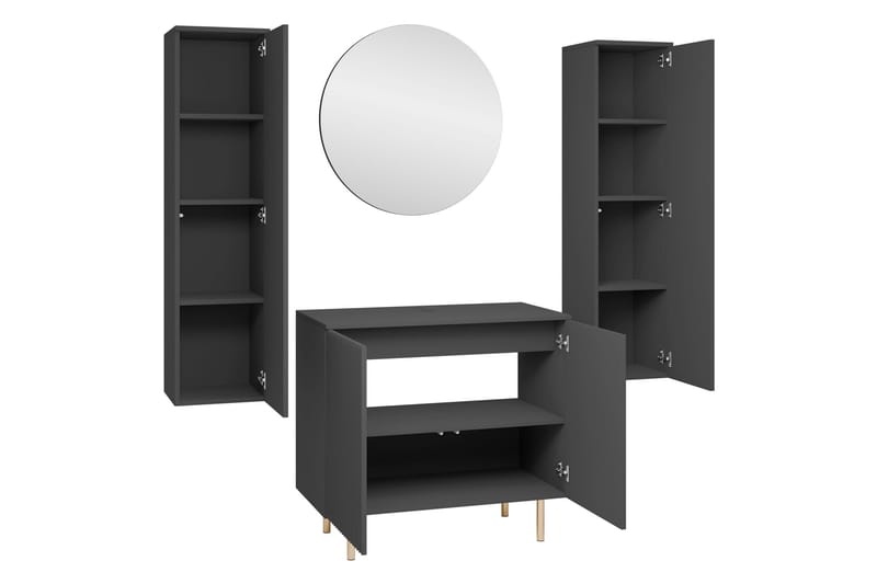 Casa Komplett Møbelpakke - Svart - Oppbevaring - Oppbevaring til baderom - Komplette møbelpakker