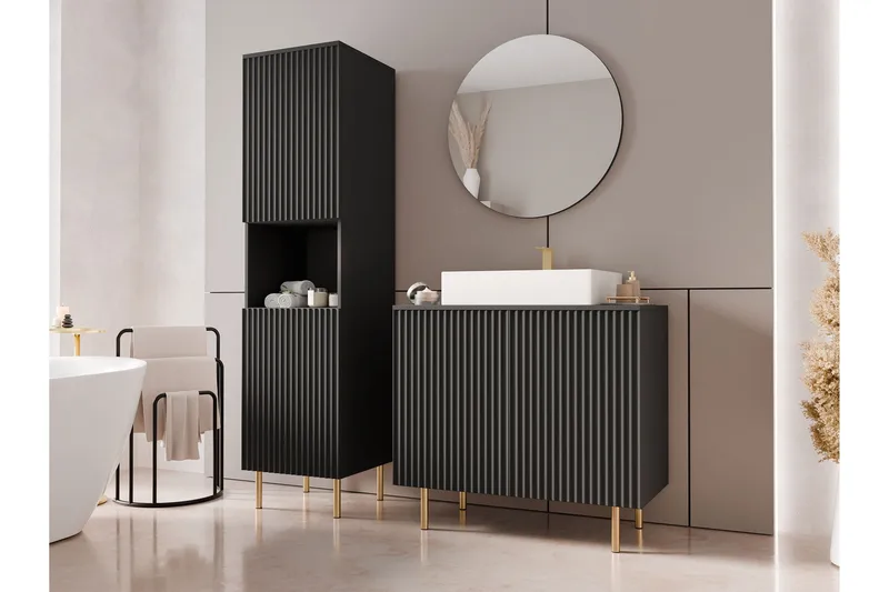 Casa Komplett Møbelpakke - Svart - Oppbevaring - Oppbevaring til baderom - Komplette møbelpakker