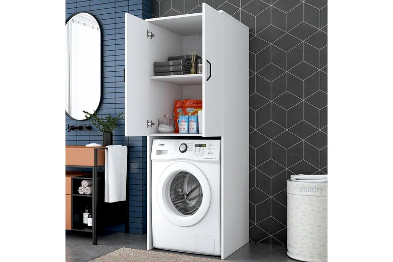 Elli Høyskap Baderom - Hvit - Oppbevaring - Oppbevaring til baderom - Veggskap & høyskap