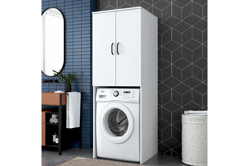 Elli Høyskap Baderom - Hvit - Oppbevaring - Oppbevaring til baderom - Veggskap & høyskap