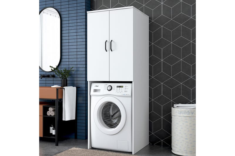 Elli Høyskap Baderom - Hvit - Oppbevaring - Oppbevaring til baderom - Veggskap & høyskap