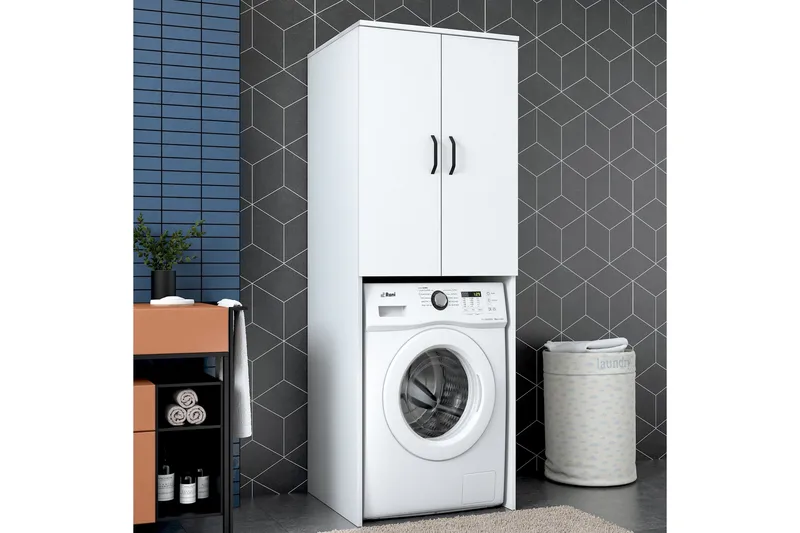 Elli Høyskap Baderom - Hvit - Oppbevaring - Oppbevaring til baderom - Veggskap & høyskap