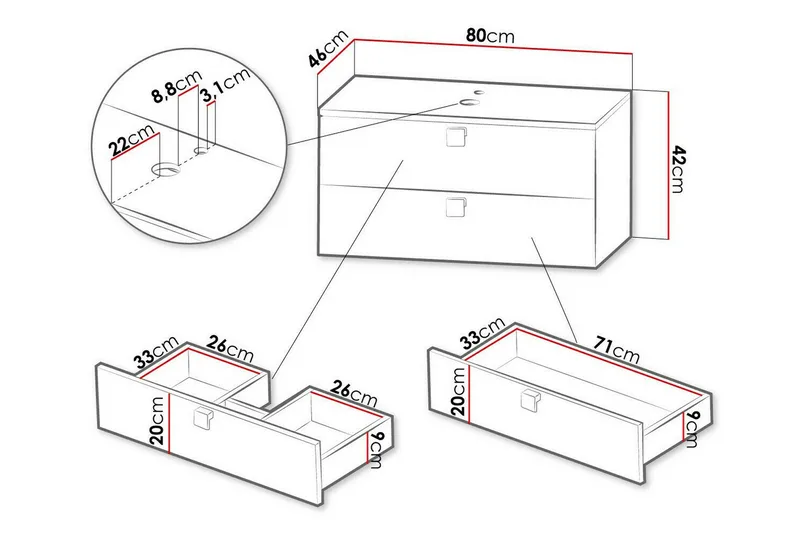 Glenndale Badrumsförvaring Concept 55 Grey - Oppbevaring - Oppbevaring til baderom